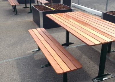 outdoor steel bench fabrication