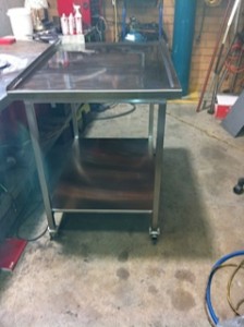 outdoor steel table fabrication