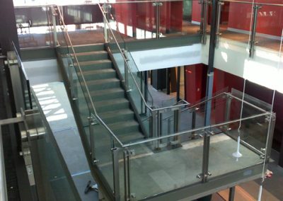 steel and glass balustrades