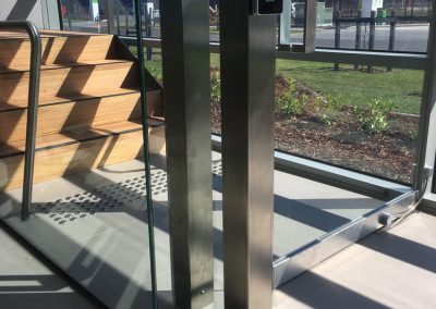 steel and glass security door